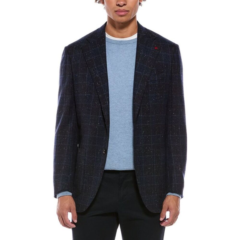Isaia Mens  Marechiaro Cashmere & Silk-Blend Sport Jacket, Blue